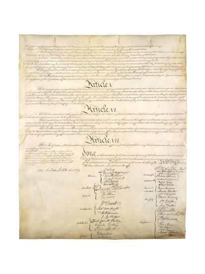 page four of the constitution of the united states giclee print