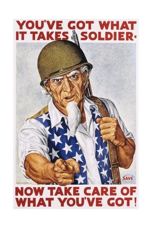 'You've Got What it Takes Soldier Poster' Giclee Print - Ernest Hamlin ...