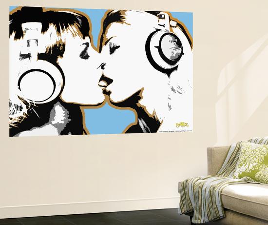 Girls Kissing Wall Mural By Steez At Allposters Com