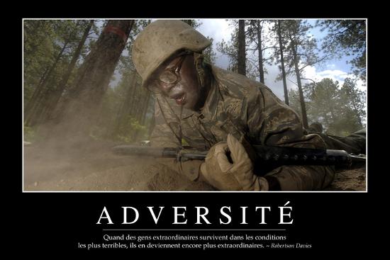 Adversite Citation Et Affiche D Inspiration Et Motivation Photographic Print Allposters Com
