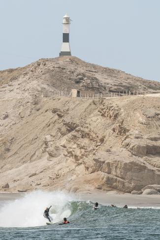'Peru, Cabo Blanco. Surfing near Cabo Blanco, Peru.' Photographic Print