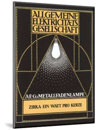 Ad For Allgemaine Electricitaet Gesellshaft Print Allposters Com