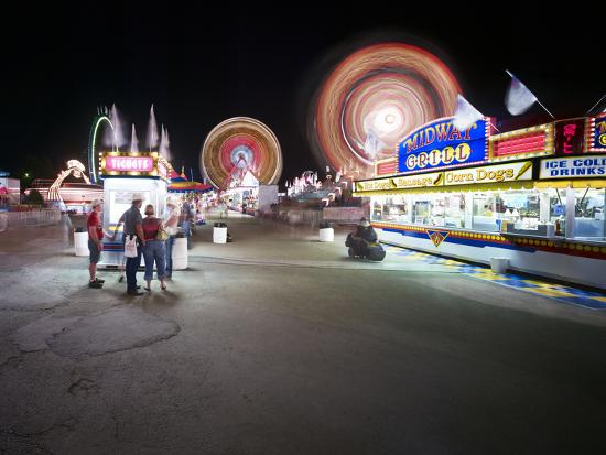 &#39;Ticket Booth, Food and Rides at the Minnesota State Fair&#39; Photographic Print - David Bowman ...