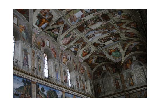 Frescoes Of The Ceiling Of Sistine Chapel