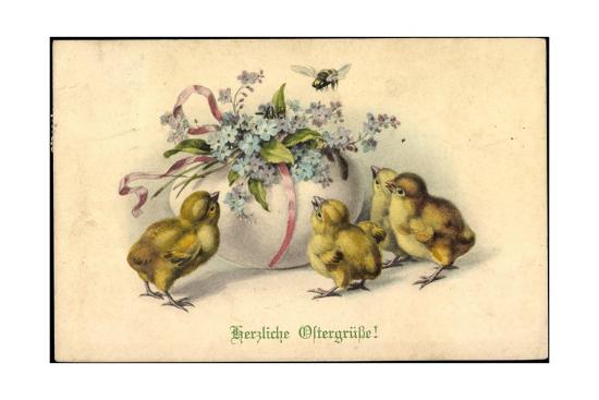 'Künstler Frohe Ostern, Küken, Osterei, M. Munk 945 ...
