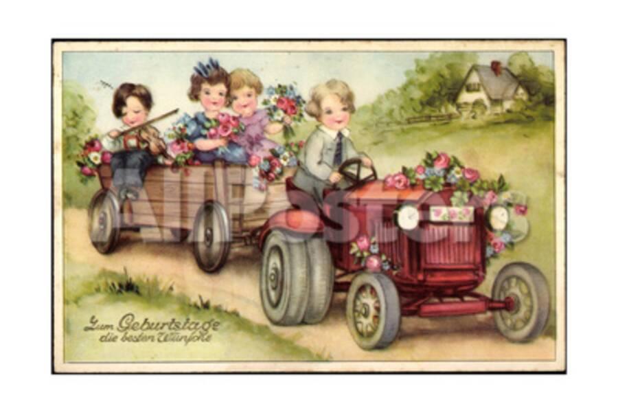 Geburtstag Gluckwunsch Trtor Blumen Kinder