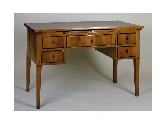 Cherrywood Desk With Pull Out Writing Drawer 18th Century Giclee