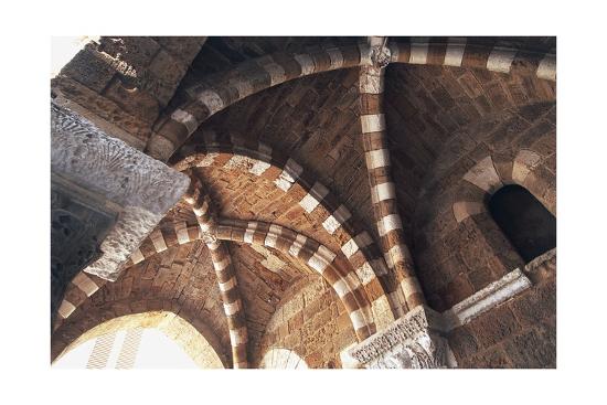 Italy Puglia Brindisi Ribbed Groin Vault Detail Of Porch Of De