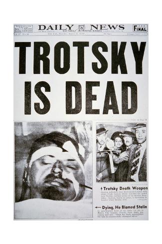 Front Page of the New York Daily News Announcing the Death of Leon