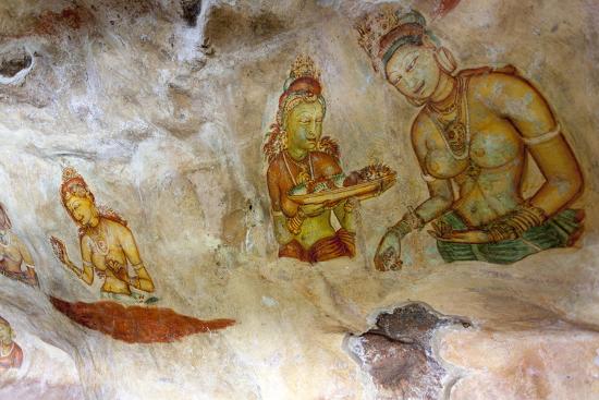 Sigiriya Lion Rock Frescoes Or Ancient Wall Paintings Photographic Print Charlie Allposters Com