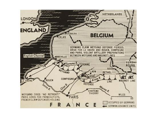 Map Of German World War 2 Invasion And Allied Resistance In Early June 1940 Posters Allposters Com Map Of German World War 2 Invasion And Allied Resistance In Early June 1940 Posters Allposters Com