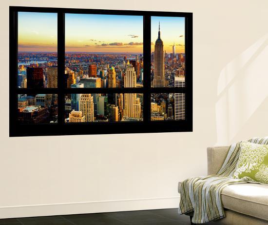 Wall Mural Window View Cityscape Of Manhattan At Sunset New Wall Mural Window View Cityscape Of Manhattan At Sunset New York By Philippe Hugonnard Allposters