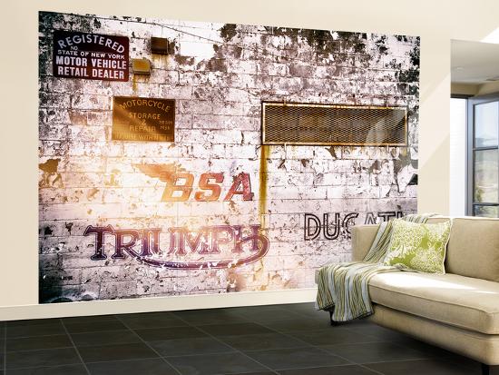 Wall Mural Of A Garage Motorcycles Brooklyn New York Usa Wall Mural Of A Garage Motorcycles Brooklyn New York Usa