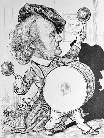 Cartoon Of Richard Wagner Banging A Drum Giclee Print Allposters Com