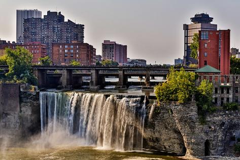 A View of High Falls on the Genesee River, Rochester New York State