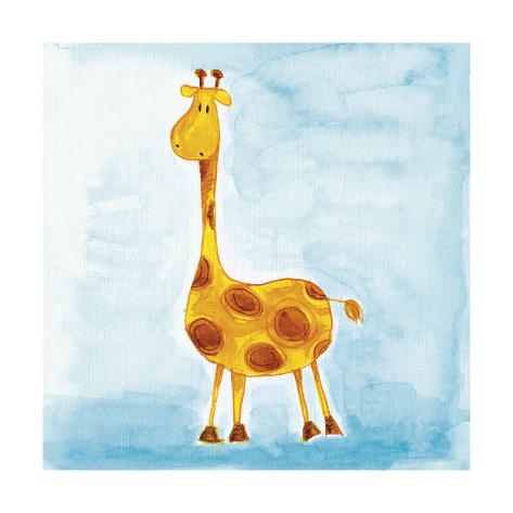 Orange Giraffe Giclee Print at