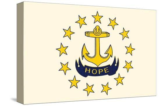 Rhode Island State Flag Print by Lantern Press at AllPosters.com