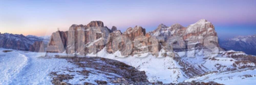 Italy, Cortina D'Ampezzo, Winter Sunset on Tofana Di Rozes Photographic ...