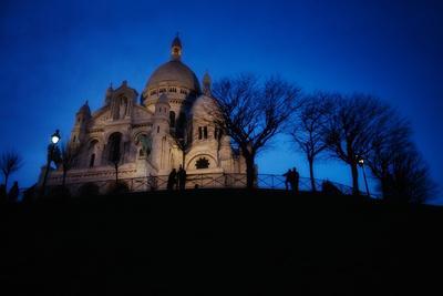 The Basilica Of The Sacred Heart Of Paris At Night Photographic