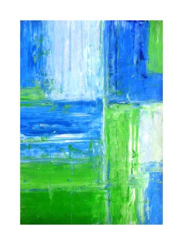 'Blue and Green Abstract Art Painting' Prints - T30Gallery | AllPosters.com