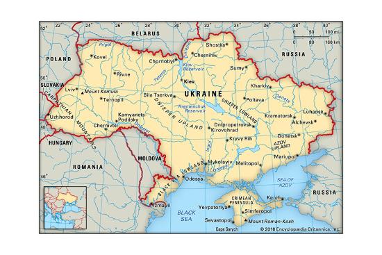 Map of Ukraine Prints at AllPosters.com