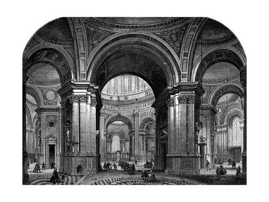 Interior Of St Paul S Cathedral London Second Design 17th Century