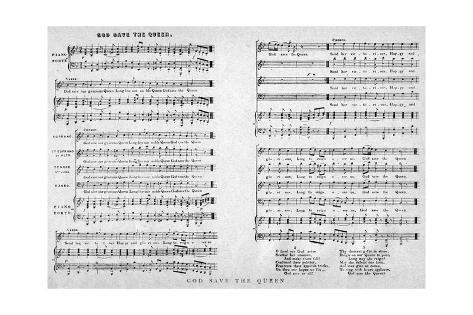 God Save the Queen, Sheet Music, 1900 Giclee Print at AllPosters.com