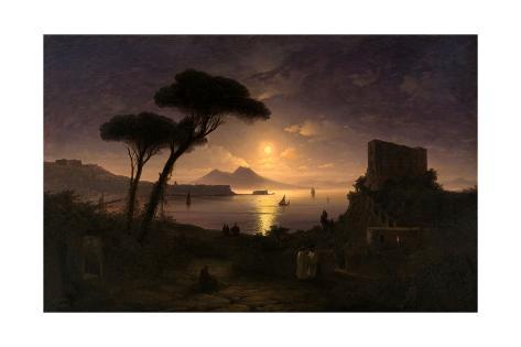 Ivan Aivazovsky A MOONLIT NIGHT AT SEA Giclee Canvas Print