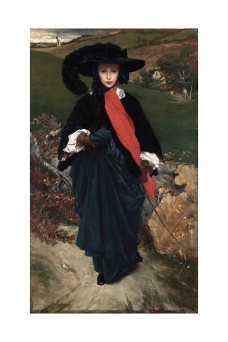 Frederick Leighton Portrait of May Sartoris Giclee Canvas Print Poster