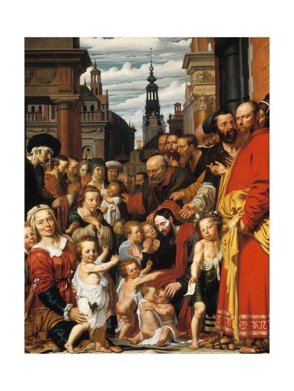 Let The Little Children Come To Me Giclee Print Werner Jacobsz Van Den Valckert Allposters Com