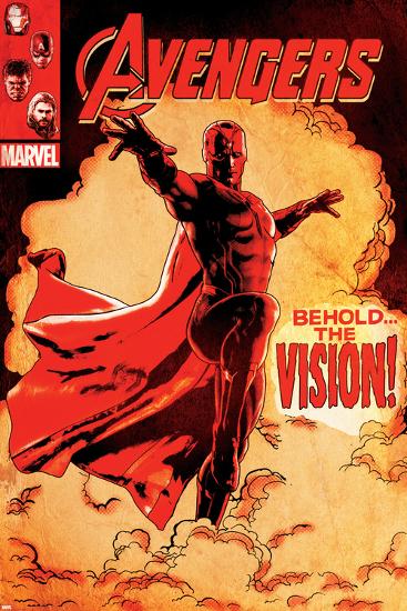 The Avengers Age Of Ultron Behold The Vision Comic Book Cover Style Plastic Sign Allposters Com The Avengers Age Of Ultron Behold The Vision Comic Book Cover Style Plastic Sign Allposters Com