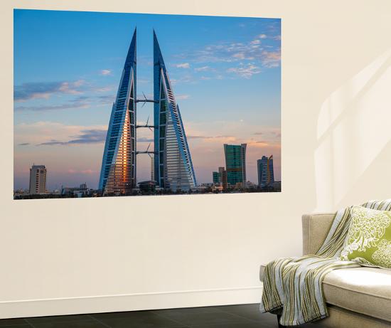 Bahrain Manama Bahrain Bay Bahrain World Trade Center And City Skyline
