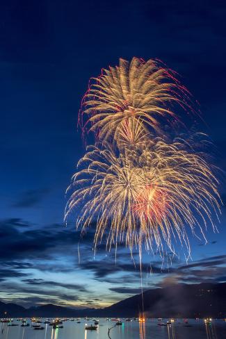 '5th of July Fireworks over Whitefish Lake in Whitefish, Montana