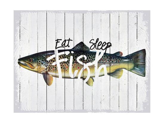 Download 'Eat, Sleep, Fish' Giclee Print | AllPosters.com