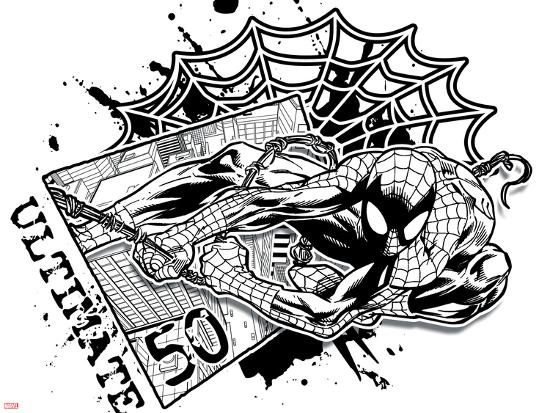 Spider Man Badge City Web And Splatter Spider Man Swinging