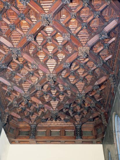 Wood Paneling Ceiling Of Guell Palace