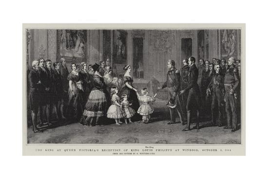 The King At Queen Victoria S Reception Of King Louis Philippe At
