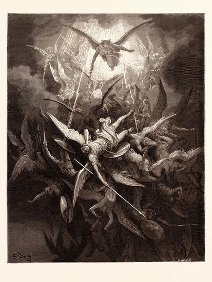 'The Fall of the Rebel Angels' Giclee Print - Gustave Dore | AllPosters.com