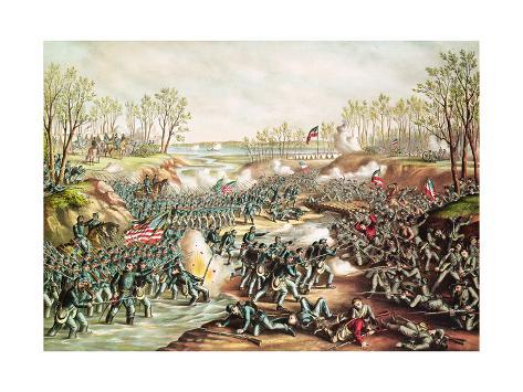 The Battle Of Shiloh 1862 Giclee Print By Kurz And Allison At