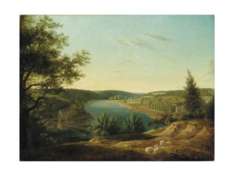 View Of The Chain Bridge And Falls Of The Schuylkill Five Miles From Philadelphia