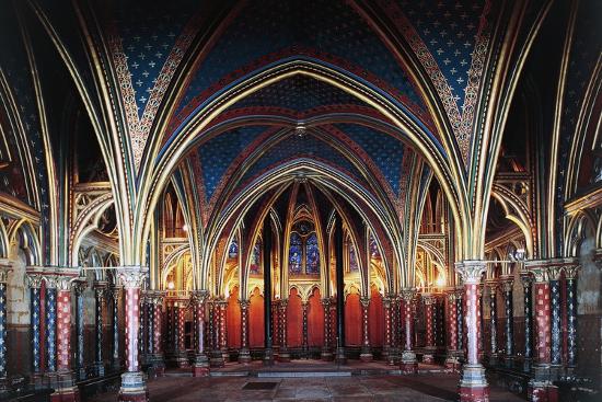  Interior of Lower Chapel Sainte Chapelle 1246 1248 