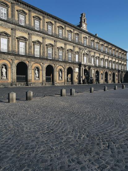 Facade Of The Royal Palace 17th Century Square Of The Plebiscite Naples Campania Italy - 