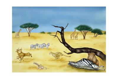 Savannah Environment, Drawing Giclee Print at AllPosters.com