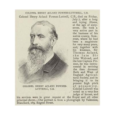'Colonel Henry Acland FownesLuttrell' Giclee Print
