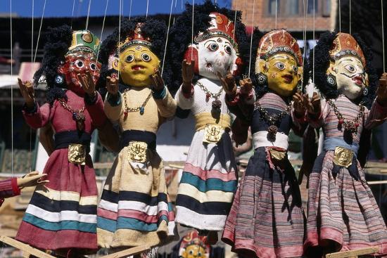 Colorful Puppets At Stall Durbar Square Kathmandu Nepal Giclee