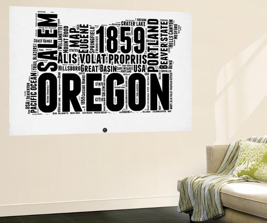 Oregon Word Cloud 1 Wall Mural By Naxart At Allposters Com