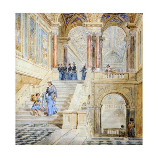 Design For The Interior Staircase Of Leeds Town Hall