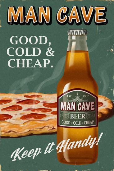 Retro Beer Ad Plastic Sign by Lantern Press at AllPosters.com Retro Beer Ad Plasti