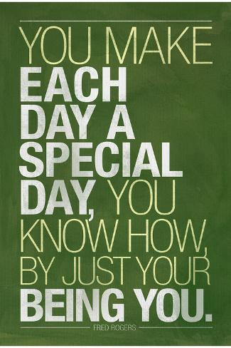 'Just By Being You Mister Rogers Quote' Prints
