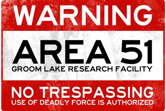 'Area 51 Warning No Trespassing Sign Poster' Prints | AllPosters.com